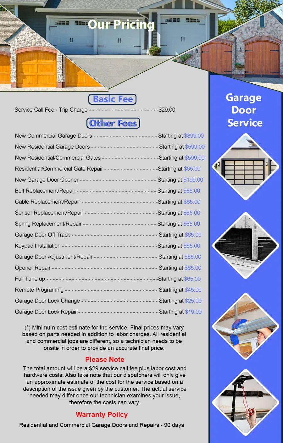 Metro Garage Door Service Phoenix, AZ 602-586-1256